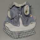 Dog Princess Sweater for Small Dogs Thick Shirt Plaid Clothes Costume Pet Girl Cute Coat Outfits Fall Costumes Winter Dog Sweaters (XL,Blue)