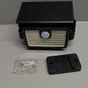 Insert Solar Lights AMS1971 1,000 Lumens Motion-Activated Triple-Head Solar-Powered Security Light with Tool-Free Gutter Mount Bracket (Black)