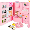 Baby Keepsake Box - Baby Memory Box - Baby Boy Girl Keepsake Box Tins Memory Box Pregnancy Baby Bubbs Storage Box Baby First Year Box Library Baby All-in-One Organizer