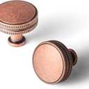 Goo-Ki Antique Copper Cabinet Drawer Knobs Zinc Alloy Kitchen Hardware - 6 Pack Single Screw/Hole Bar Pull Handles for Cupboard Wardrobe
