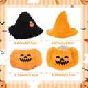 2-Set Halloween Doll Clothes, Pumpkin Dress with Witch Hat Costume Outfit, for 17cm Dolls, Accessories Only (Halloween Pumpkin)