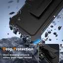 FNTCASE for Samsung Galaxy A15-5G Case: Dual Layer Military Grade Drop Protection Cell Phone Cover with Belt-Clip Holster | Shockproof Rugged Durable Heavy Duty Protective Bumper Tough (Black)