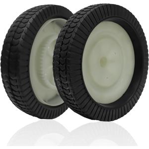 Showingo 44985 Lawn Sweeper Wheel Tire Complete Assembly Set Compatible with Lawn Sweepers & Tractors 2PCS