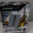 AboveTEK Book Stand for Reading with Storage, Adjustable Bamboo Book Holder with Soft Lap Cushion, Cookbook Stand, Hands-Free Book Reading Stand for Bed, Desktop & Kitchen Counter