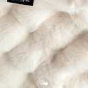 Ultra Soft Cozy Faux Fur Throw Blanket, Fuzzy Plush Thick Bubble Blanket, Luxury Fluffy Blanket for Couch, Sofa, Bedroom, and Living Room, 50x60 Inches, Cream White