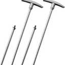 Tiaiidi 2 Pack Universal RV Waste Valve Handle Replacement,6" and 9" RV Waste Valve Aluminum Tube Extension Rod Kit,Compatible with RV Sewer Hose Kit