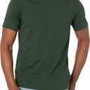 Alternative Men's T-Shirt, Cool Blank Cotton Shirt, Short Sleeve Go-to Tee (Green, XS)