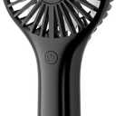 TriPole Mini Handheld Fan Portable Personal Fan with 3 Speeds, Strong Wind Battery Hand Held Fan for Travel Trip Outdoor Concerts, Cute Small Rechargeable Lash Fan for Makeup Skincare Drying, Black