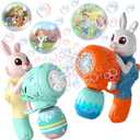 Bubble Gun for Kids 2 Pack Bubble Guns Kit for Toddlers Rabbit Bubble Machine Electric Bubble Toy Automatic Bubble Blower Bubble Maker for Outdoor Easter Gift for Kids