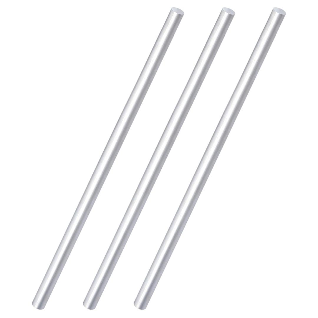 3 Pieces 1/2" Diameter Round Aluminum Rod,Long 13" 6061 Aluminum Round Bar,T6511 Solid Extruded,0.5" Diameter,for DIY Craft (1/2x13 inch, 3)