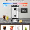 VEVOR Insulated Beverage Dispenser, With Spigot and Temp Display, Silver