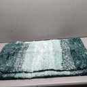 OLANLY Bathroom Rug Set 2 Piece, Soft Absorbent Microfiber Bath Mats and U-Shaped Contour Toilet Rug, Non-Slip, Machine Wash Dry, Plush Shaggy Bath Mats for Bathroom (24"x16"+24"x20", Blackish Green)