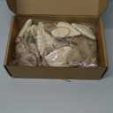 24 Pcs Neutral Valentine's Day Ornaments Boho Yarn Heart Ornaments 2.56 Inch Handmade Brown Cream Heart Vase Fillers Farmhouse Valentine's Day Decorations for Christmas Tree Home Party Decor