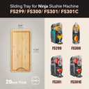 Sliding Pad for Ninja Slushie FS300/ FS301, Countertop Protector Mat, Wood Slushie Machine Accessory with 360Wheels, Smooth & Quickly Slide the Frozen Drink Machine on Table 17.52"8.66"