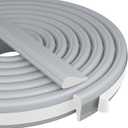 196” WedgeShape Foam Window Weather Stripping Door Seal Strip,Soundproofing Frame Insulation Tape for Exterior Front Door,Noise Cancelling Window Inserts,Door Gap Filler Light Blocker,Gray