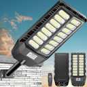 8000W Solar Lights Outdoor, 6500K Flood Lights Outdoor, IP66 Waterproof Solar Street Lights with Motion Sensor and Remote Control for Dusk-to-Dawn Illumination for Outside, Pathway, Yard