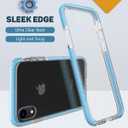 MATEPROX Compatible with iPhone XR Case Clear Thin Slim Anti-Yellow Anti-Slippery Anti-Scratches Cover Shockproof Bumper Case for iPhone XR 6.1'' (Blue)