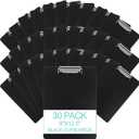 MIVIDE 30 Pack Black Clipboards, Black Plastic Clipboards Bulk, Plastic Office Clipboard 12.4 x 8.9 Inch Size Clipboard for Classroom, Teacher, Home, Office Supply