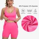 Tennis Dress for Women Athletic Golf Dress with Built in Separate Shorts Backless Workout Dress with Adjustable Straps Pink (M)
