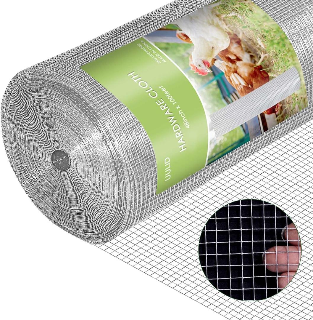 Hardware Cloth 1/2 inch 48" x 100 ft 19Ga Silver