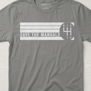 Save The Manuals 4 Speed Manual Transmission Three Pedals T-Shirt (Gray, L)
