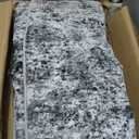 Area Rugs for Living Room: 8x10 Washable Neutral Abstract Rug for Bedroom Large Soft Modern Dining Room Rugs Indoor Floor Low Pile Carpet for Home Office Nursery - Grey