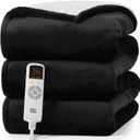 EHEYCIGA Heated Blanket - Electric Throw with 9 Heating Levels & 10 Hr Auto Off, Soft Cozy Sherpa Washable Blanket, 50 x 60 Inches