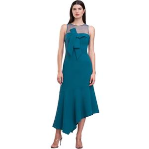 JS Collections Women's Chelsea Asymmetrical Cocktail (8, Deep Teal)