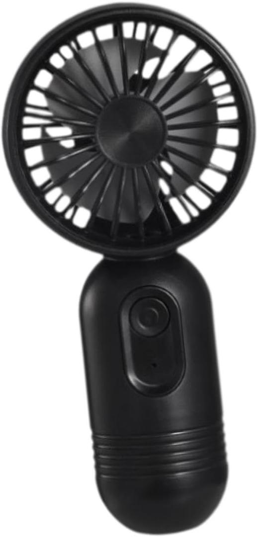 Fenteer Portable Mini Personal Fan Handheld Fan Rechargeable Quiet Small Mini Fan Portable Pocket Fan for Running Hiking Outdoor, Black