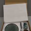 Vancasso Starry 12 Pieces Dinnerware Sets for 4, Green Reactive Glaze Dishes Sets, Ceramic Plates and Bowls Set, Dinner Salad Dessert Plates, and Cereal Bowls Set, Dishwasher and Microwave Safe