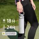 Insulated Magnetic Water Bottle - Reusable Stainless Steel Bottle with MagSafe Compatible Phone Holder - Keeps Cold for 24 Hours - Perfect for Gym, Sports, and Travel - White 24oz