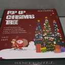 SINTENILL 6 FT Pop Up Christmas Tree with 100 LED Timer Lights & Remote, Green Collapsible Christmas Tinsel Tree Artificial Pencil Tree Xmas Decoration for Holiday Home Office Party, USB Powered