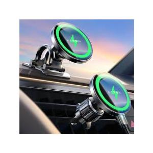 LISEN for 15W MagSafe Car Mount Charger,MagSafe Charger,Wireless Car Charger,Magnetic Phone Holder for Car,Phone Holders for Your Car Accessories for Women Men Jeep Ford F150 for iPhone 1712,Samsung