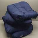 Wicker Chair Cushions, Waterproof Outdoor Loveseat Cushions for Patio Furniture, 3 Pieces Wicker Furniture Cushions, 1 Loveseat and 2 U-Shaped Cushions, Blue