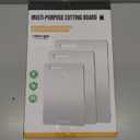 Titanium Cutting Boards Set of 3, 100% Pure Titanium Kitchen Cutting Board, Double-Sided Non-Toxic Cutting Board, Ideal for Slicing and Dicing Meats, Features Handle, Dishwasher Safe (Silver)