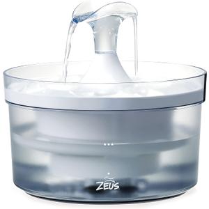 Zeus Fresh & Clear Dog Drinking Fountain with Waterfall Spout