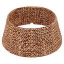 CENBOSS Rattan Christmas Tree Collar, Wicker Tree Skirt & Stand Base Cover (Brown Wash, 24 inch)