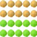 ChenShuo Large Mixed Color Poms Costume Accessory,Craft Pom Pom Balls, Pom pom Balls for Arts and DIY Creative Crafts Decorations,2 Colors, Yellow, Green, 3 Inches,20 Pieces.