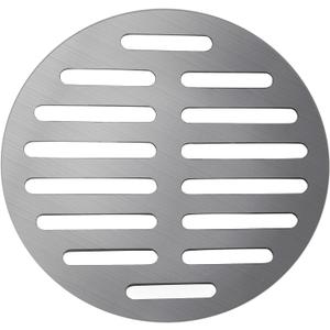 Vonty Stainless Steel Round Floor Drain Cover 6 Inch - Outlet Diameter, 14 Holes Silver Tone