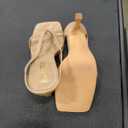 SKETOE Kitten Heels for Women Square Toe Sandals Flip Flop Heels Thong Sandals Comfortable Summer 2 Inch Heels Sandals (Size 9, Taupe)