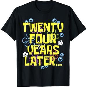 24 TWENTY FOUR YEARS LATER 24 year Old Birthday Gifts Bday T-Shirt (XL, Black)