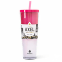 Manna™ Axel™ Plastic Tumbler & Straw Set - Pink