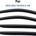Window Visors Rain Guards for 2018-2024 Toyota CHR/C-HR, Out-Channel Window Vent Wind Deflectors Visors Shades