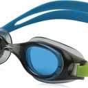 Speedo Junior Hydrospex Print Swim Goggle (One Size, Grey/Blue)