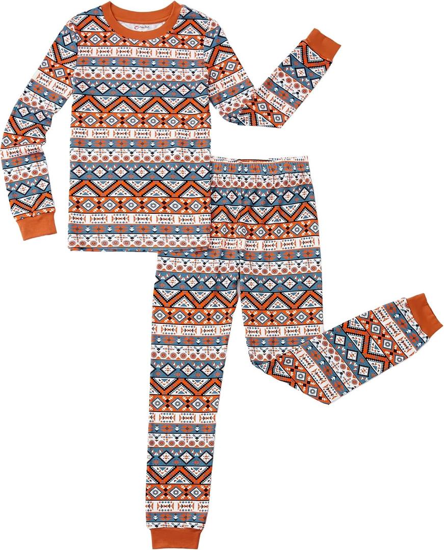 PATPAT Toddler & Kids Pajama Sets with Bamboo Viscose, Snug Fit Pjs for Girls, All-Season Comfort Sleepwear, Ages 2-12 Years