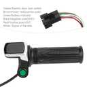 Alomejor 36V 48V Twist Throttle Grips with LCD Electric Quantity Display EBike Speed Switch Governing Throttle Grips