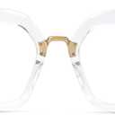VOOGLAM Square Blue Light Glasses for Women Anti UV Eyestrain Dry Eyes Computer Phone TV Eyewear