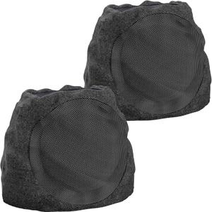 Outdoor Speakers With Lights Show Bluetooth Speakers Waterproof Patio TWS Connection Outdoor Bluetooth Speakers Wireless Solar Powered and Rechargeable Rock Speakers for Patio Pool 2Packs(Granite)