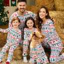 PATPAT Christmas Family Matching Pajama Sets Includes Christmas Socks - Perfect for Family Photos & Holiday Celebrations (M)