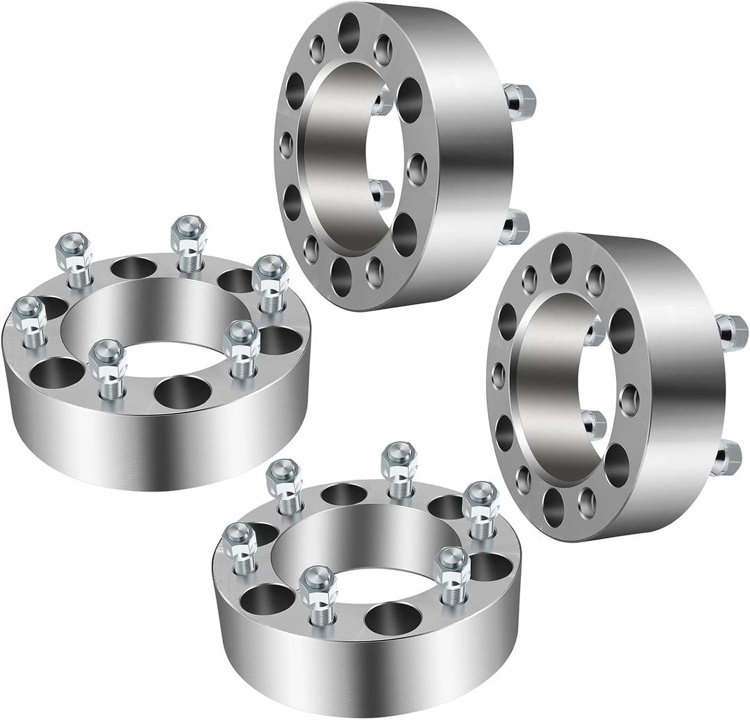 SCITOO 4Pcs 6x5.5 Wheel Spacers 2 inch with Studs 12x1.25 Bore 108mm 6 Lug 50mm Wheel Spacers 6x139.7mm fit for QX56 for Armada for Xterra Wheel Spacers